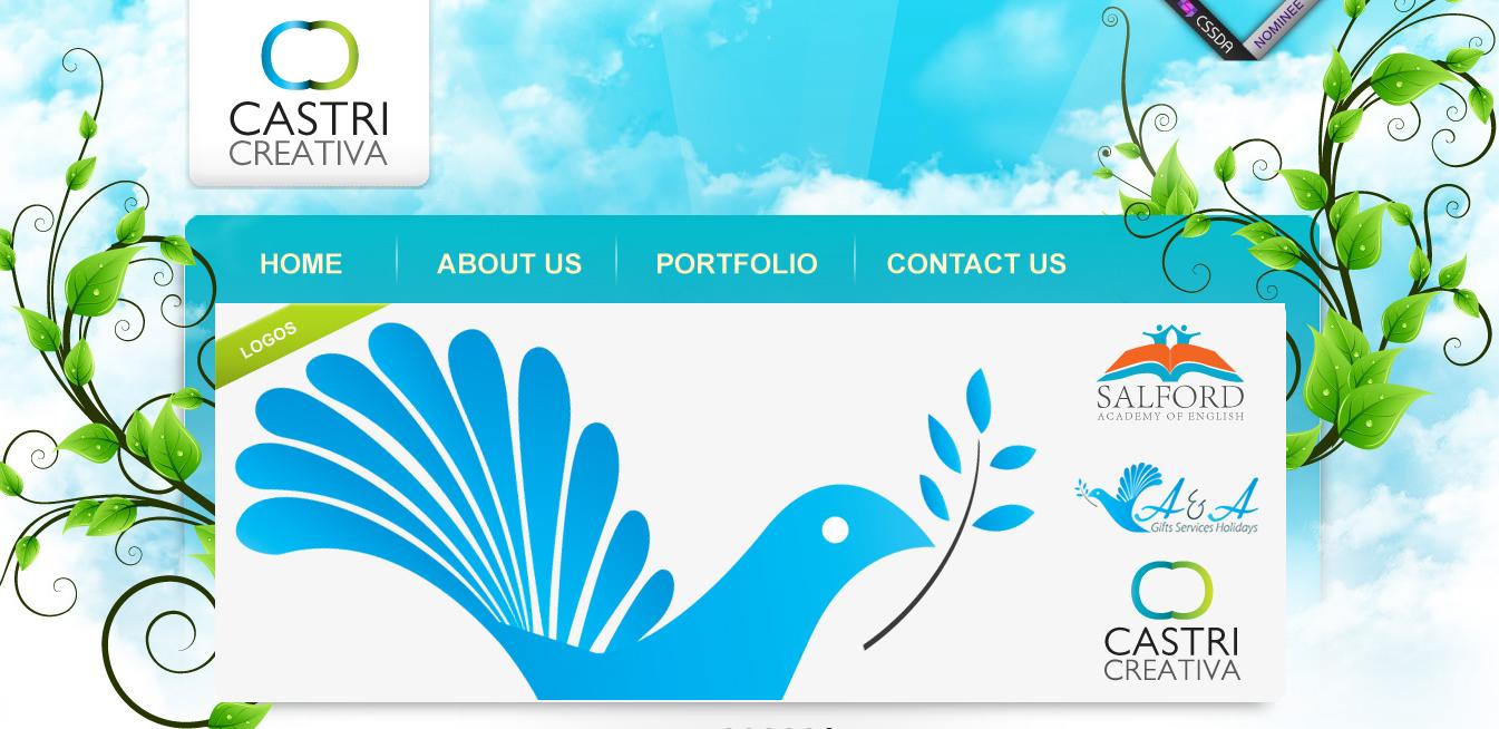 Castricreativa  portfolio website of a Sri Lankan web UI designer ( 25 Beautiful Portfolio Designs that will make you rethink your Portfolio )